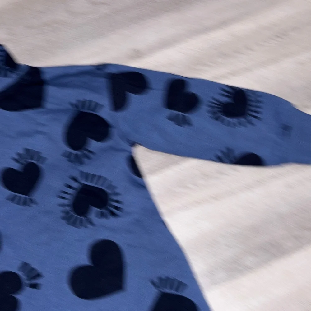 Old Navy Kids Blue Heart Pattern Hoodie dress